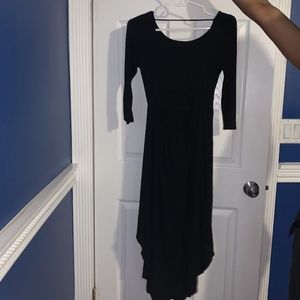 Black Highlow dress with cut out in back